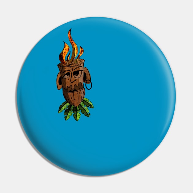 Tiki on Fire Pin by tylergabbard