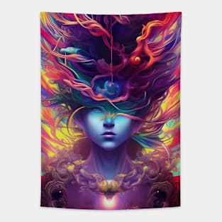 Abstract woman face Tapestry