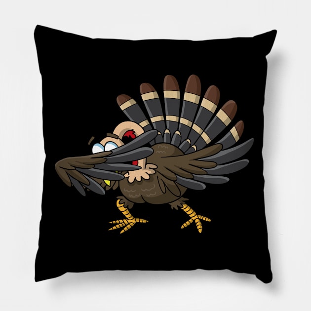 Thanksgiving Dabbing Turkey Dab Humor Dance Pillow by E