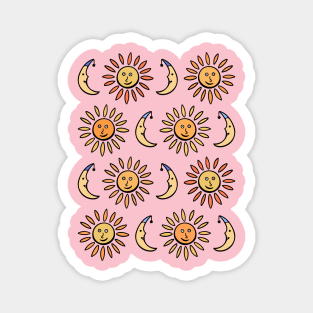 Cute Sun and Moon Kids Pattern Magnet