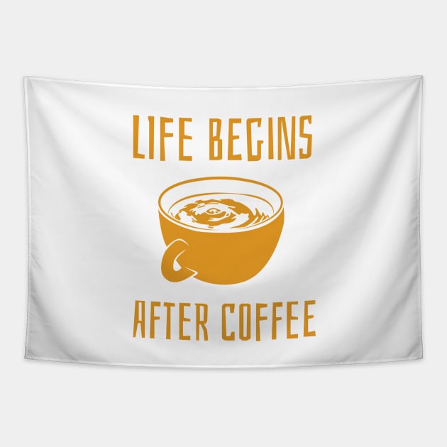 life begins after coffee Tapestry by juinwonderland 41