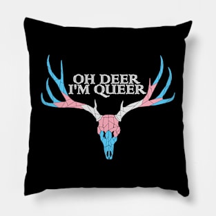 Oh deer I'm queer Trans Pillow