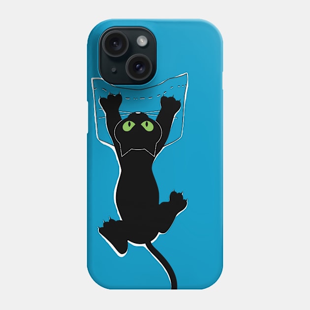 Black Cat Phone Case by Red