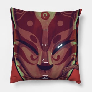 Kitsune Fox Samurai Mask Pillow