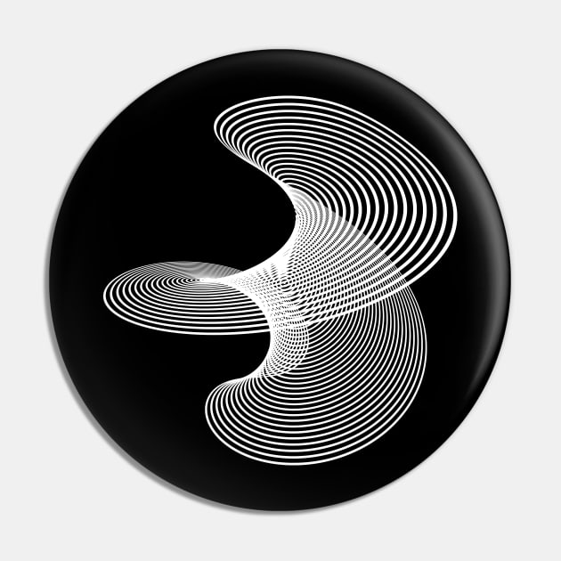 Line Art Swirl Pin by AKdesign