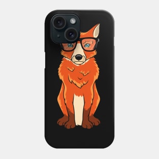 Clever fox with glasses forest sweet gift Phone Case