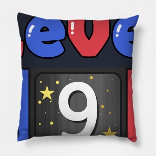 level 9 birthday 9 year old Pillow