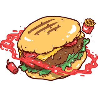 Mmm Burger Magnet