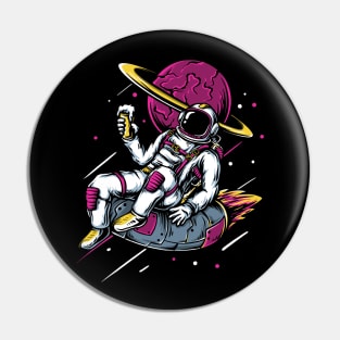 Beer Time Astronaut Pin