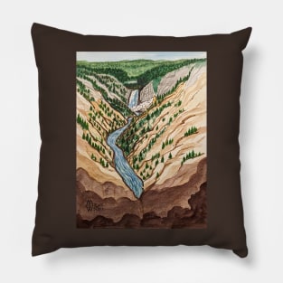 Yellowstone Falls Pillow
