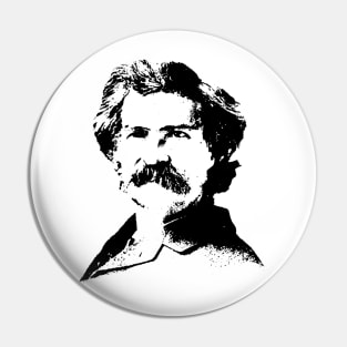 Mark Twain Portrait Pop Art Pin