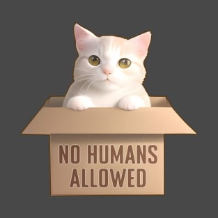 Box Cat No Humans Allowed T-Shirt