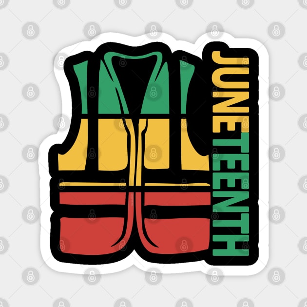 Freedom Day Vest Coworker Swagazon Associate Juneteenth Magnet by Swagazon