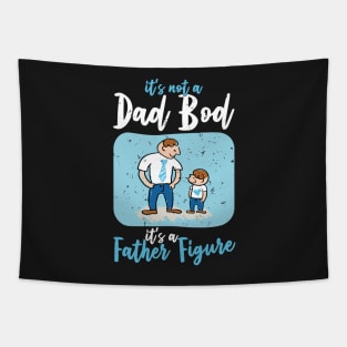 Dad Bod | White And Blue Text Funny Dad Tapestry