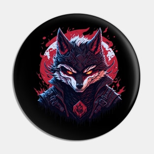 Ninja Wolf Pin