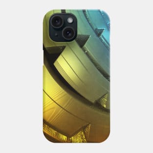 Golden Blue Abstract Phone Case