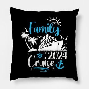 family cruise trip 2024 Pillow