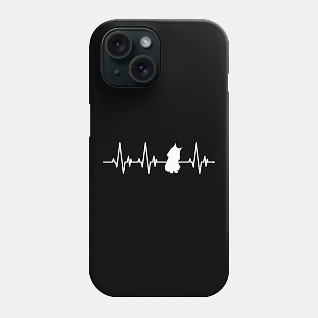 Maine Coon Heartbeat Design Gift Idea Phone Case by BlueTodyArt