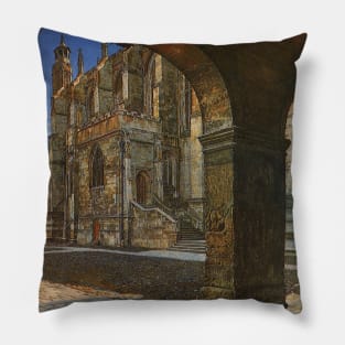 Eton College Chapel by Anna Alma-Tadema Pillow