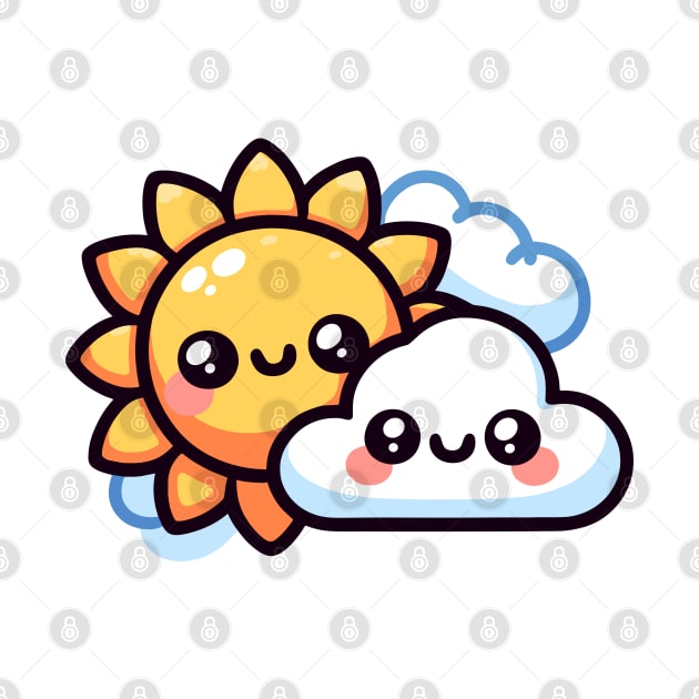 Sunny and Cloudy Besties by Fossilized Pixel