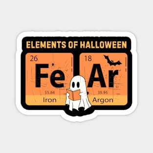 Elements Of Halloween Fear Periodic Table Halloween Magnet
