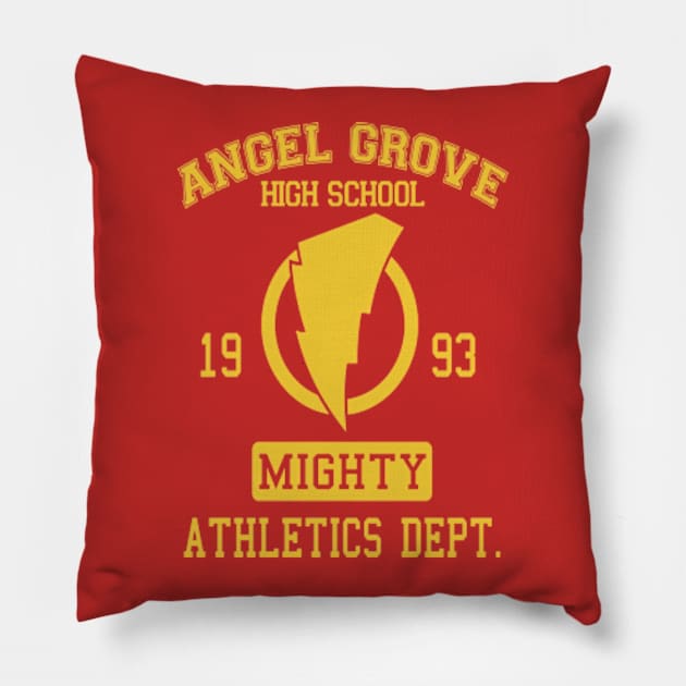 Angel Grove H.S. Pillow by Snomad_Designs