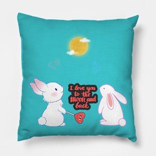 I Love You to the Moon and Back Pillow