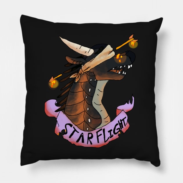 Wings of Fire Dragon! Starflight Sticker! Pillow by Edgot