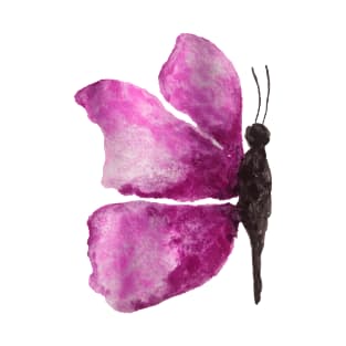 watercolour purple butterfly T-Shirt