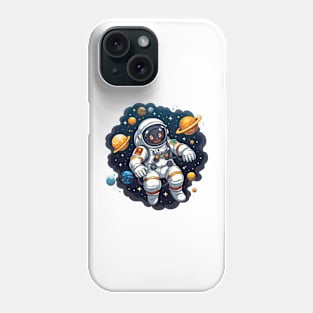 Colorful Astronaut in Space #11 Phone Case