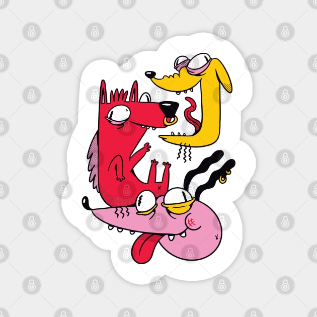 Crazy dogs Magnet by Printroof
