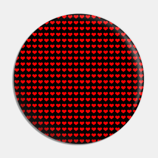 Red Hearts Pattern Pin