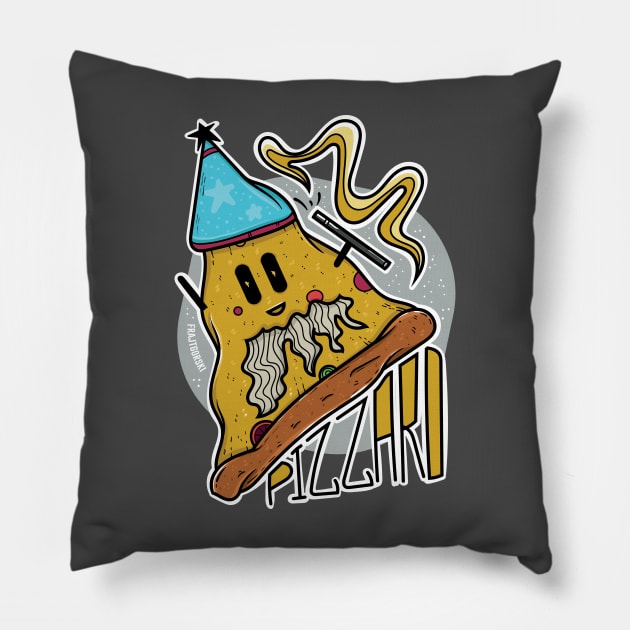 Pizza Wizard Pillow by Frajtgorski
