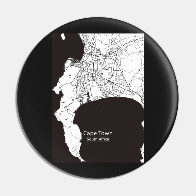 Cape Town South Africa City Map Pin by Robin-Niemczyk