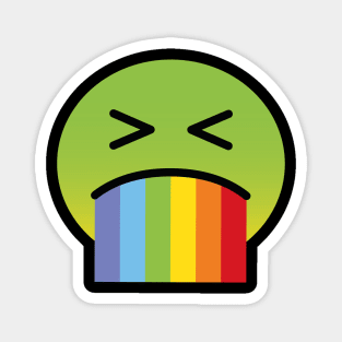 Rainbow Vomit Emoji Face Magnet