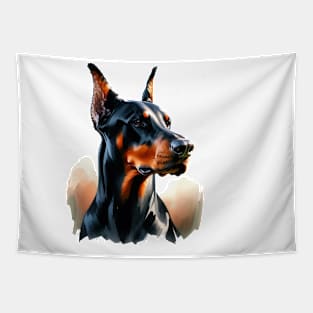 Doberman Pinscher Watercolor - Beautiful Dog Tapestry