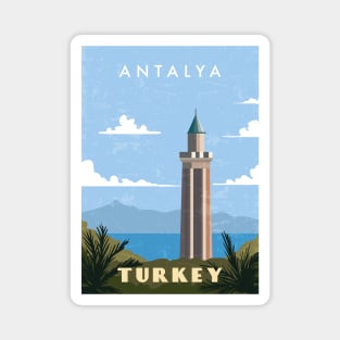 Retro travel poster Magnet