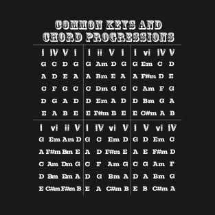 Common Chords and Key Progressions T-Shirt