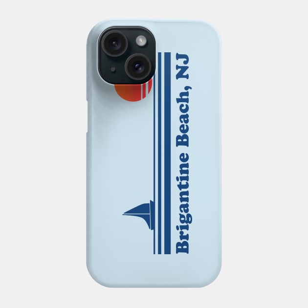 Brigantine Beach, NJ - Sailboat Sunrise Phone Case by GloopTrekker
