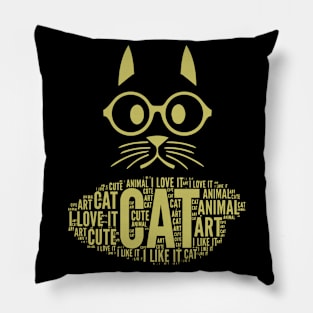 Cute Gold Cat Pillow