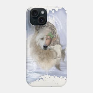 Awesome polarwolf with fairy Phone Case