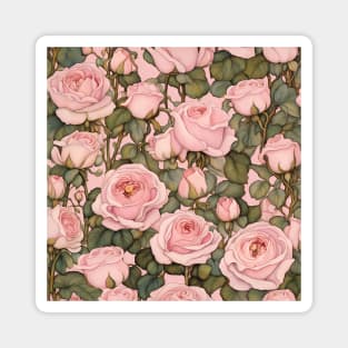 Katie’s Pink Castilian Rose Garden Magnet