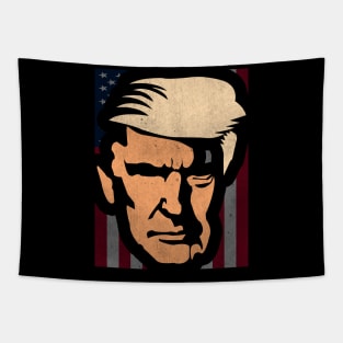 American Flag With Trump's Face Vote For Trump 2020 Tapestry