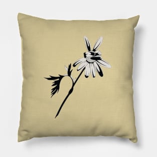 flower of peace blooming  minimalist Pillow