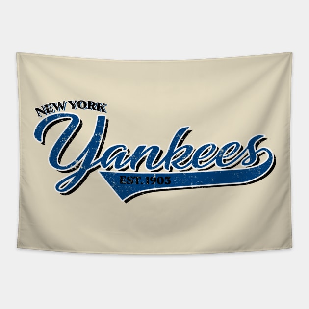 Vintage New York Yankees est 1930 Tapestry by NdasMet