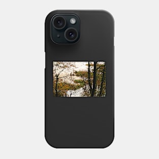 Autumn Trees In Water Logged Wetland Phone Case