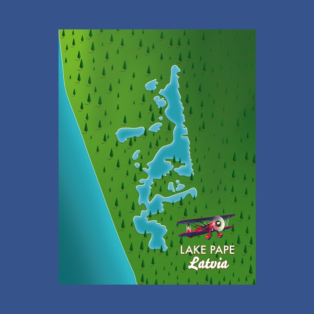 Lake Pape Latvia map by nickemporium1