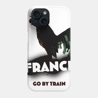 France cockerel "Go By Train" Phone Case