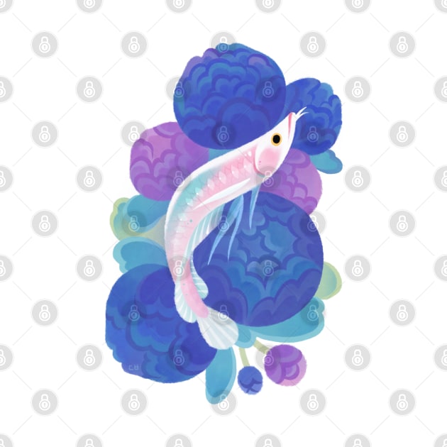 Arowana and peony 1 by pikaole