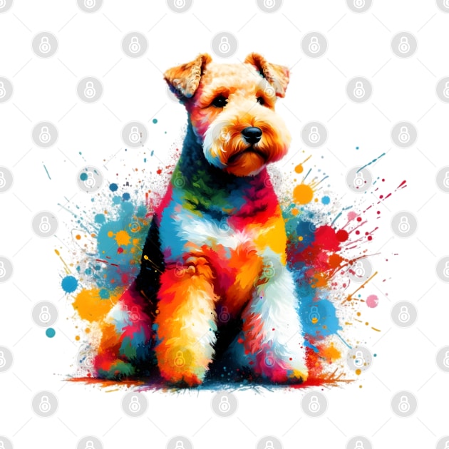 Vibrant Lakeland Terrier in Colorful Splash Art by ArtRUs